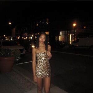 Straps or Strapless Sequin Leopard Mini Dress